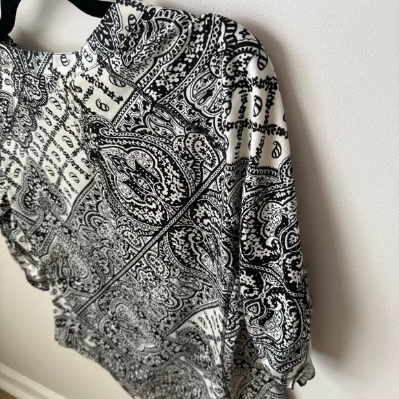 Anthropologie Tiny Lacona Popover Floral Blouse Multicolor Split Neck Boho SP - Picture 7 of 10